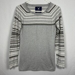 Vintage American Eagle Fair Isle Sweater Womens Medium‎ Nordic Lightweight Soft